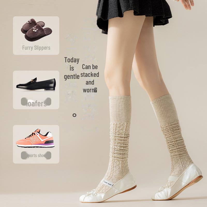 Женские носки в японском стиле из шерсти и кашемира до колена — толстые, теплые осенне-зимние коричневые носки
