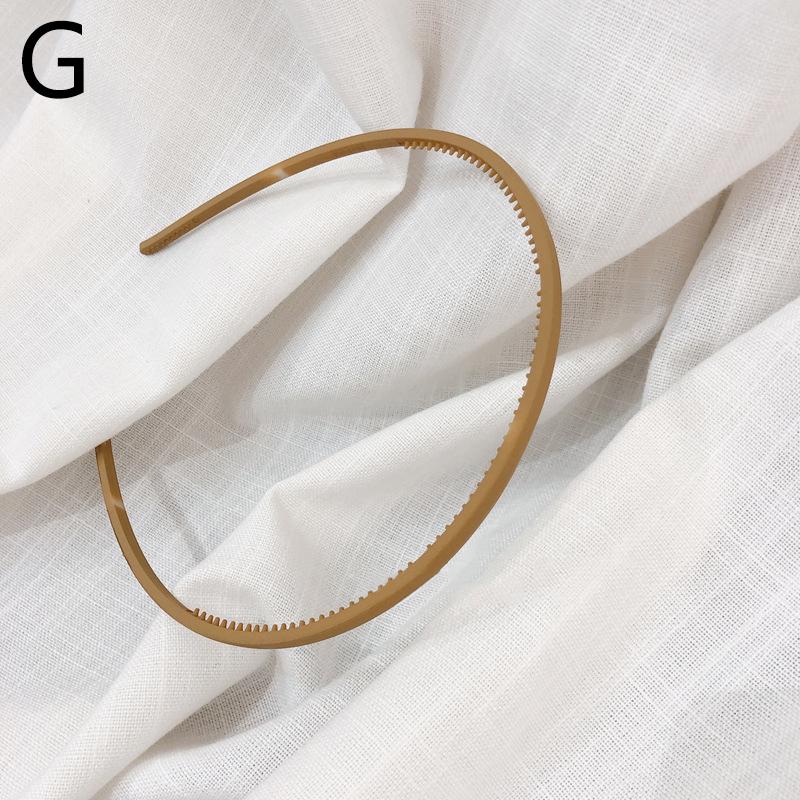 Woman Girls Anti-Slip Hair Hoop Headwear Fashion Plastic Thin Headband Resin Hairbands Frosted Hair Accessories