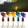 5Pcs 5.7CM/3G 6CM/4G Bell Spinner Blade Lure with Hook Metal Rotating Sequin Spoon Spinnerbait Saltwater Freshwater Crap Bass Pike Walleye Fishing