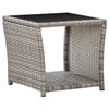 VidaXL Ensemble à Manger de Jardin avec Coussins 3 pcs, Table de Terrasse, Meubles de Patio, Mobilier d'Extérieur, Gris 3277607