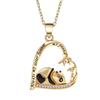Женские Элегантные Ожерелья с Подвесками в Виде Сердечка и Милого Панды