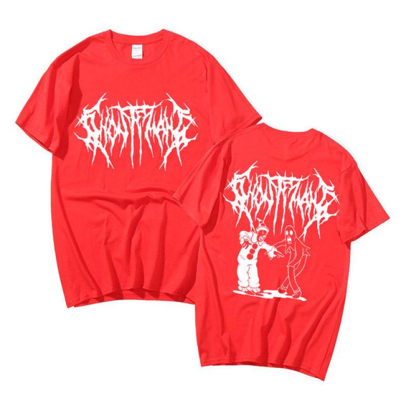 Футболка с двусторонним принтом Ghostemane, футболка унисекс, футболки Pouya, хлопковые топы, уличная одежда, модные футболки в стиле хип-хоп для пар