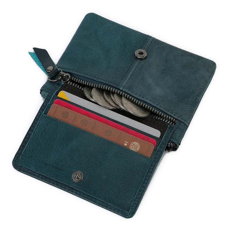 Mini Leather Coin Purse Retro Creative Multifunctional Credit Card Holder Short Wallet for Women Men