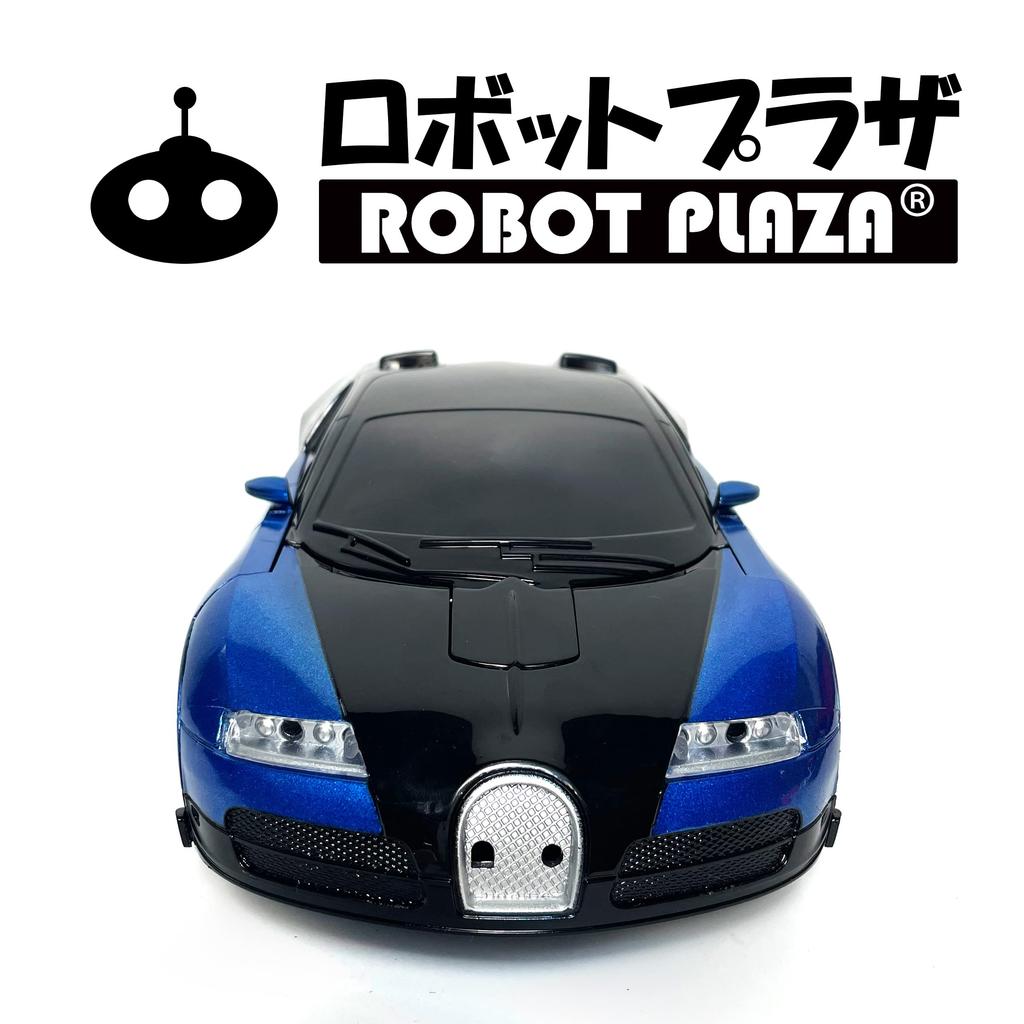 ROBOT PLAZA Радиоуправляемая машина, Трансформирующийся робот-игрушка, Трансформация одной кнопкой, Детская игрушка, Подарок на день рождения (Бугатти)