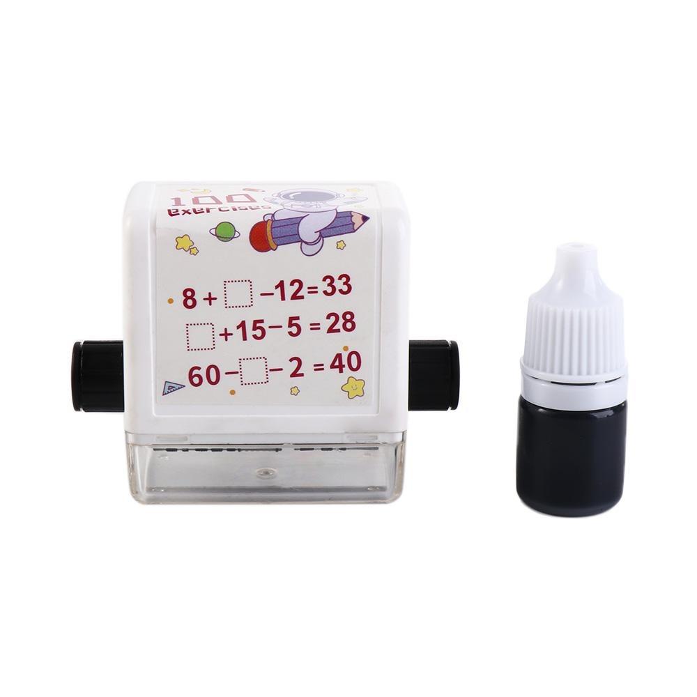 Задающий вопросы, арифметический прокатный штамп, математический пустой свиток для заполнения, инструмент для математических вычислений