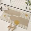 Silica Diatomite Bath Mat Absorbent Fast Drying Non Slip Floor Rug Bathroom Entrance Modern Minimalist