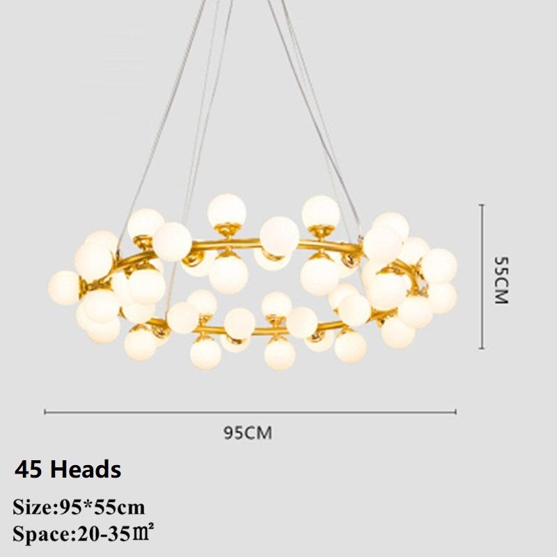 Современная креативная светодиодная люстра-пузырь, освещение для роскошной гостиной, столовой, подвесной светильник, стеклянный шар, подвесной светильник, декор дома