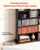 Media Storage Cabinet, 8-Tier DVD Shelf Organizer, 142 x 22 x 130 cm Multimedia Storage Organizer for CDs, DVDs, Books & Games, CD Shelf for Living