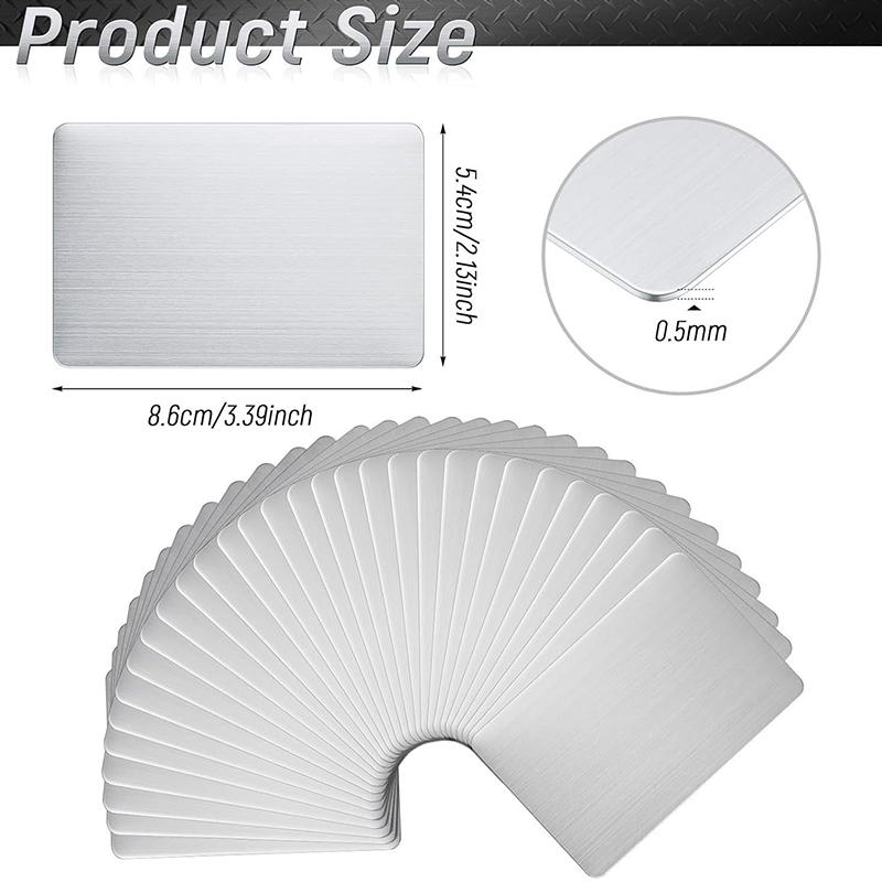 Business Card Engraving Blanks; Durability and Quality Stainless Steel Office Cards.