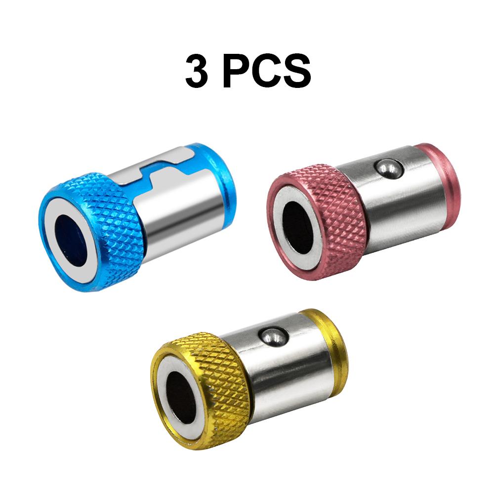 3 Pcs Magnetic Screw Bit Holder Alloy Electric Screwdriver Bits Head Magnetized Ring Anti-Corrosion for Phillip Bit Magnetizer