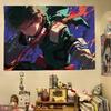 1pc My Hero Academia Colorful Hippie Psychedelic Bedroom Dorm Decor Aesthetic