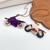 Motorcycle Bag Pendant Faux Leather Mini Motorcycle Backpack Charm Handmade Decorative Keychain Charm Gift for Him Her
