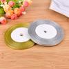 25Yards 6mm Silver/Gold Silk Satin Ribbon Party Wedding Decoration Gift Wrapping Christmas Material
