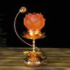 21 см Сплав хрустального стекла Имитация подсвечника для домашнего использования Буддийский зал для молитвы украшение домашнего декора