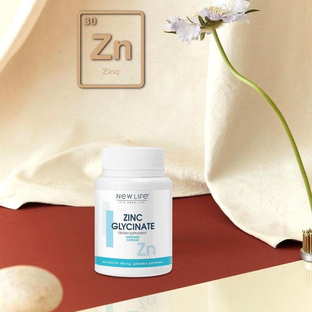 Цинк Глицинат Zn New Life Источник Цинка 60 Vegetable Capsules