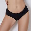 Women Panties Solid Color Elastic Mid Waist Seamless Thin Thread Soft Anti Septic Breathable Intimate Clothes Lady Underwear Briefs