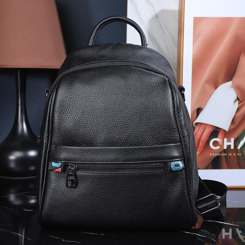 Натуральная кожа Женская мода Модный все в одном женский рюкзак Верхний слой из воловьей кожи Мягкая кожа Большая вместительная сумка