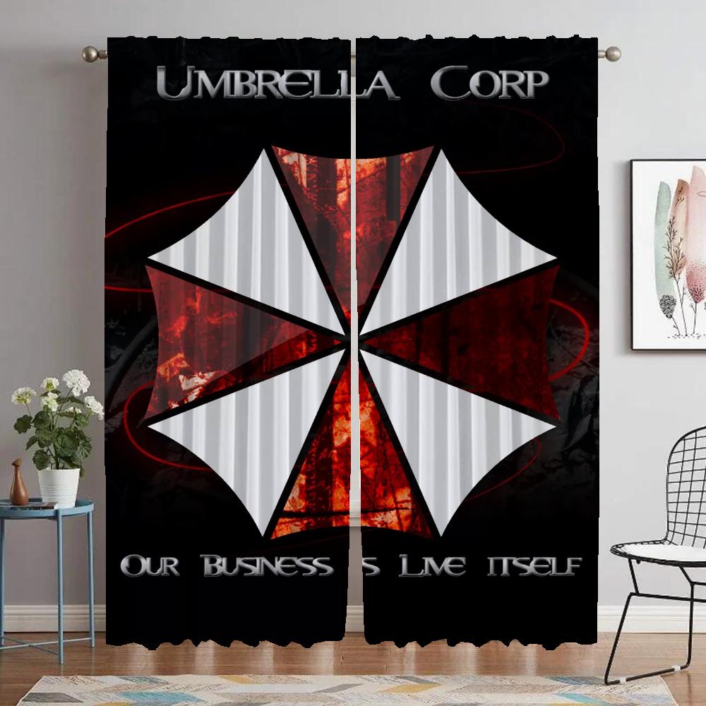 Umbrella Shades Elegant Room Curtains for Living Room Halloween Decoration Blackout Curtain Partition Home Interior Curtains