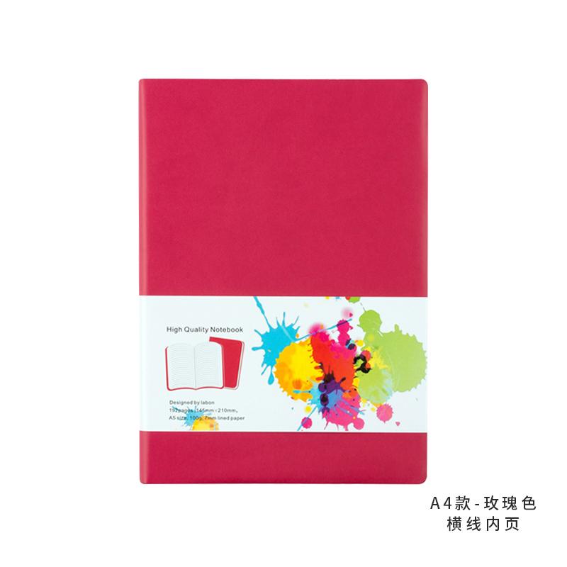LABON Diary Journal Custom Size A4 A5 Soft Cover Color Edge Paper Notebook