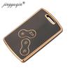 jingyuqin TPU Car Key Case Cover for Renault Duster Captur Clio IV Logan Megane Koleos Scenic Fluence Laguna 4 Button Fob Shell