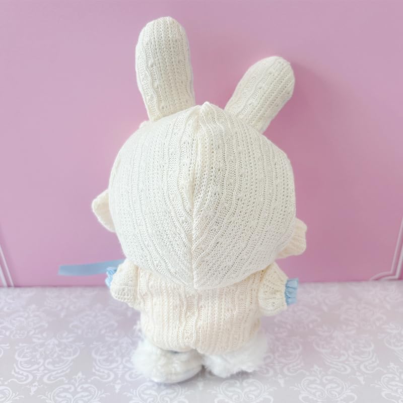 Плюшевая Игрушка Kigurumi с Ушками Зайца и Набор Обуви с Ушками Зайца для Плюшевых Игрушек 10-15 см, Светло-голубой и Синий [Б/У]