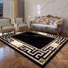 Black Gold Marble Luxury Carpet for Living Room Decorations Sofa Table Large Area Rugs Balcony Long Floor Mat Anti-slip Doormat