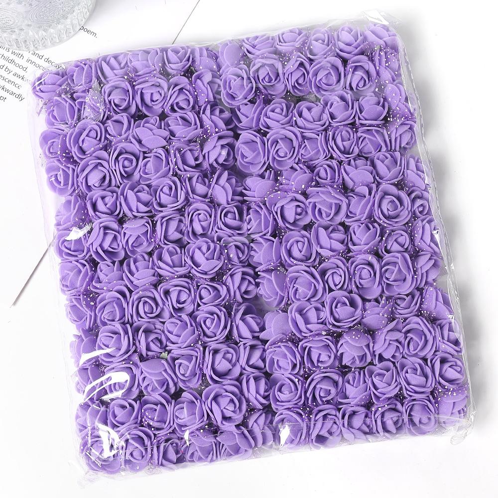 96 шт. Мини Роза Искусственные Цветы Букет 7,5 см Пена Искусственные Цветы Свадебное Украшение для Дома Комнатный Декор DIY Подарки Аксессуары