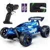 Tecnock RC Car for Kids USB-C Direct Charging Radio Controlled Toy Car Off-Road 2.4Ghz RC Car Birthday Gift (Blue)