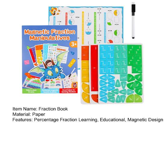 1/2 Sets Magnetic Fraction Tiles Circles Percentage Decimal Fraction Learning Math Manipulatives Elementary Teaching Aid Educational Fraction Puzzle