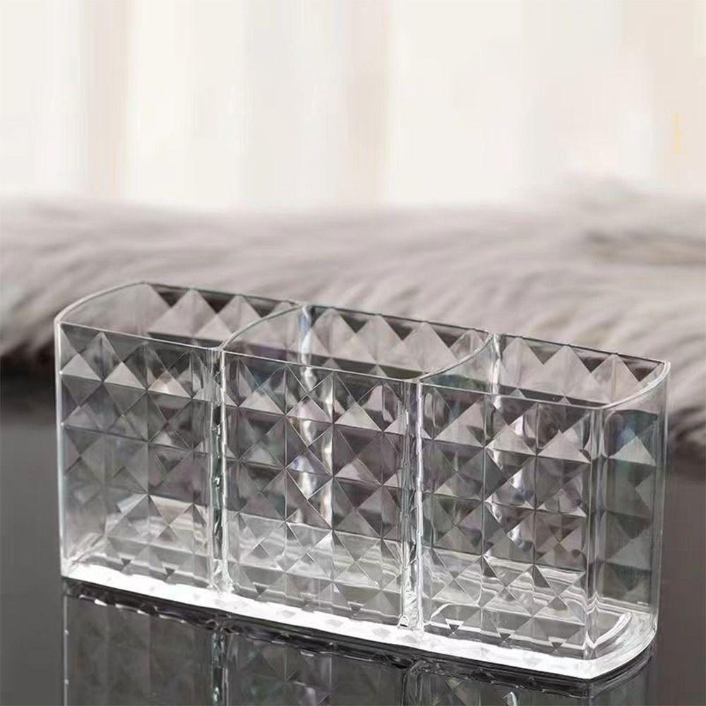 Clear Makeup Brush Storage Boxes Durable Eyelash Brushes Organizer Cosmetic Organizer  Desk