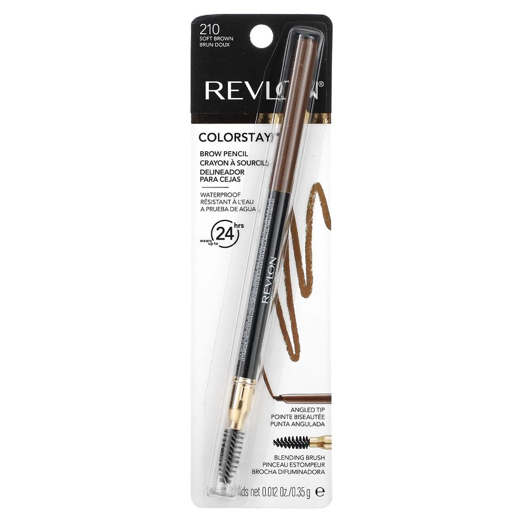 Revlon Colorstay, Карандаш для бровей, Мягкий коричневый, 0,012 унции (0,35 г)