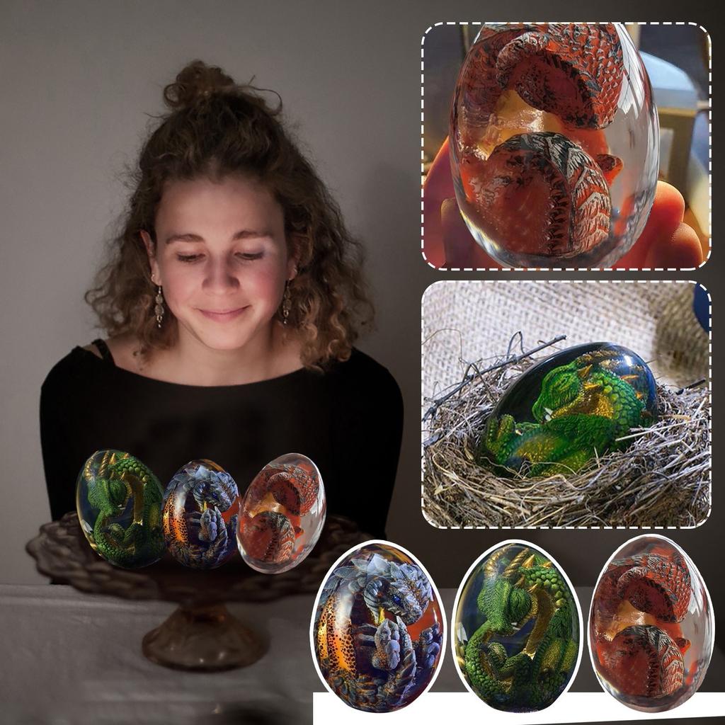 (Софиелес)Прозрачная скульптура из смолы с кристаллами дракона, настольные украшения