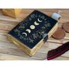 Sun Moon Leather Journal For Men Women  of Antique Hademade Decle Edge Pepar Leather Traveling Sketchbook For Men Women
