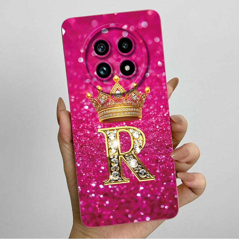 Чехол для телефона из жидкого силикона с буквой-короной для Realme 13 Pro Plus 13Pro 13ProPlus 5G, противоударный, с защитой объектива камеры, мягкая задняя крышка
