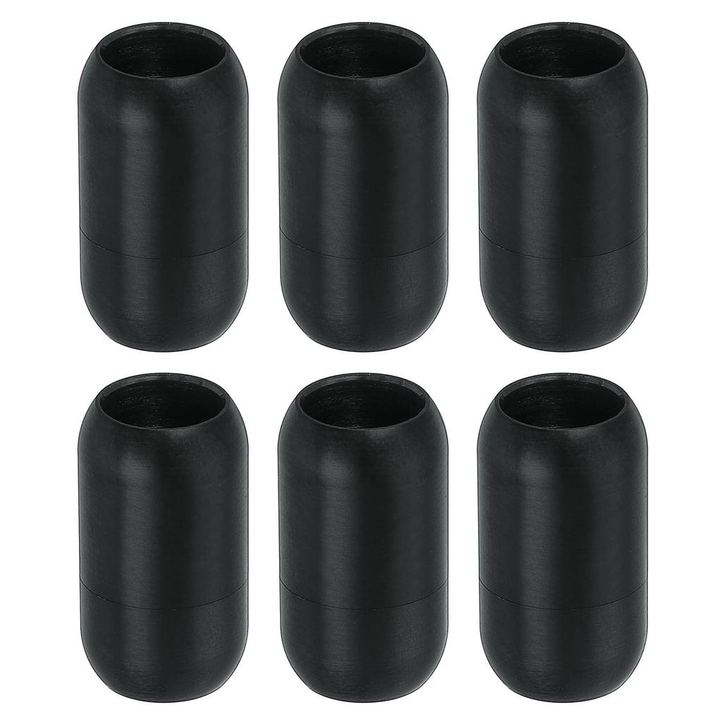 Leather Cord End 6pcs 8mm Hole Leather Cord End Cap Closure Leather Cord DIY Supplies Craft Black [uxcell] Clasp, Clasp, Buckle, Making,