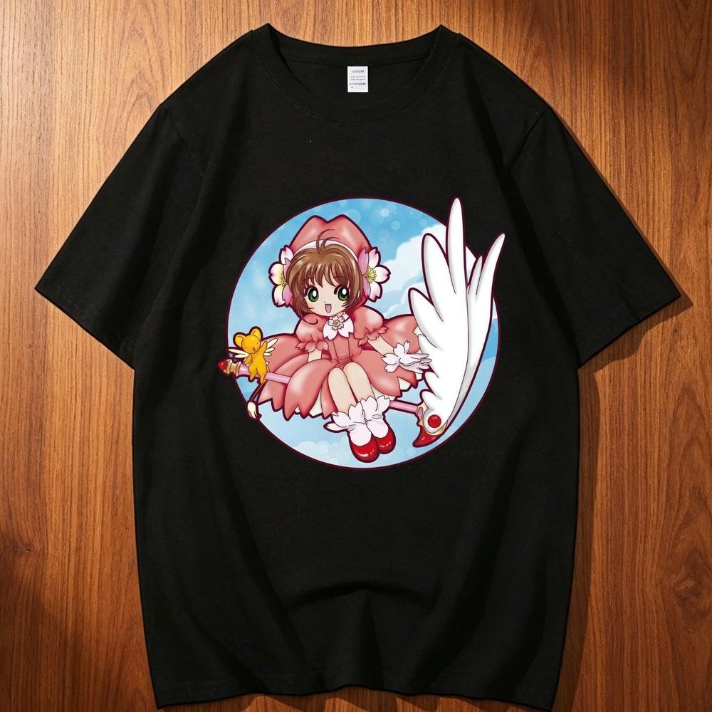 Cardcaptor Sakura Cotton T Shirt Teen Aesthetic Gothic Anime Pop Culture Digital Tshirt Pop Culture Streetwear Comfortable