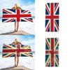 British Flag Beach Towel With Superfine Fiber Doublesided Plush For Summer Vacation And Poolside Use