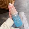 900 мл Радужная Матовая Спортивная Бутылка для Воды Стакан с Поплавком и Шкала Термостойкий Пластик Постепенно Меняющий Цвет Посуда для Напитков