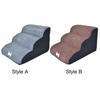 Pet Dog Stair Ramp 15.7inch Tall 15.7x22x15.7inch Machine Washable Cover Grey