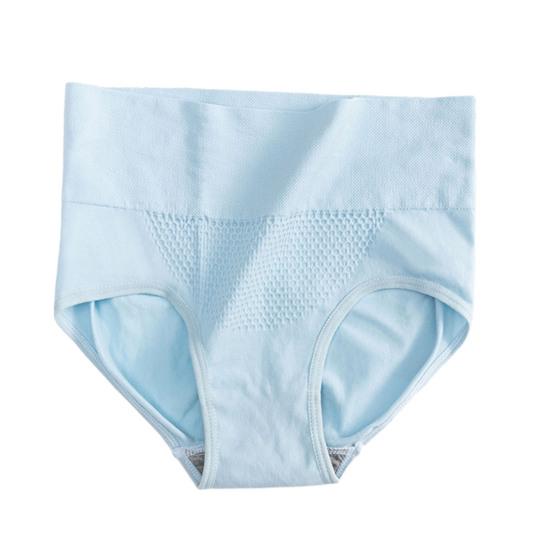 Женские трусы с высокой талией, сплошной цвет, мягкие дышащие антисептические бесшовные эластичные быстросохнущие 3D сотовые женские трусы, женское нижнее белье