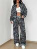 Splicing Autumn And Winter New European And American Women'S Clothing Army Green Camouflage Printing Suit Women