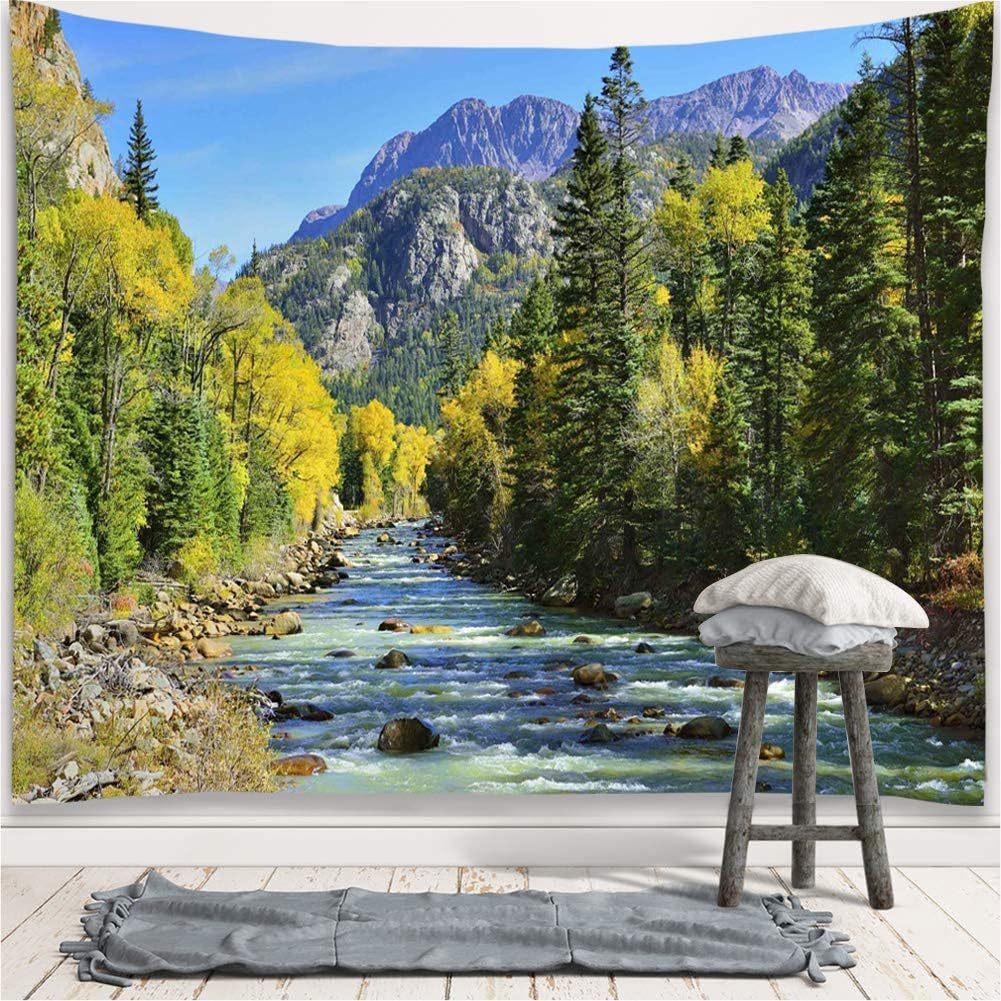 Realistic Green Jungle Tapestry Lush Rainforest Giant Trees Wall Hanging for Living Room Nature Decor Home Decor