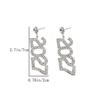 Happy New Year 2027 Rhinestone Earrings 1 Pair Elegant Fashion Jewelry for Women Friends New Year Gift Accessory