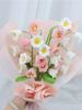 3PCS Artificial Crochet Flowers Handmade Knitting 5Heads Lily of The Valley Woven Flowers with Stems for Valentine's Gifts Home Wedding Party Office
