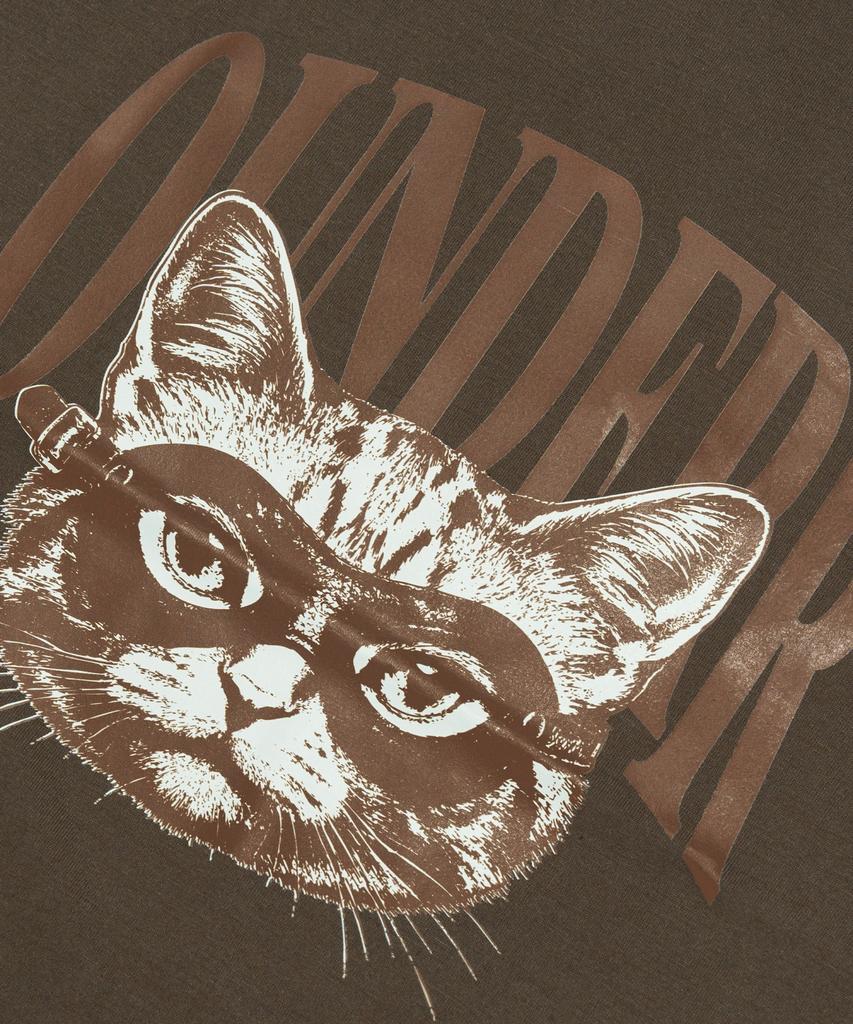 OUNDERR Мужская футболка с коротким рукавом 'Rider Under Cat' (хаки)