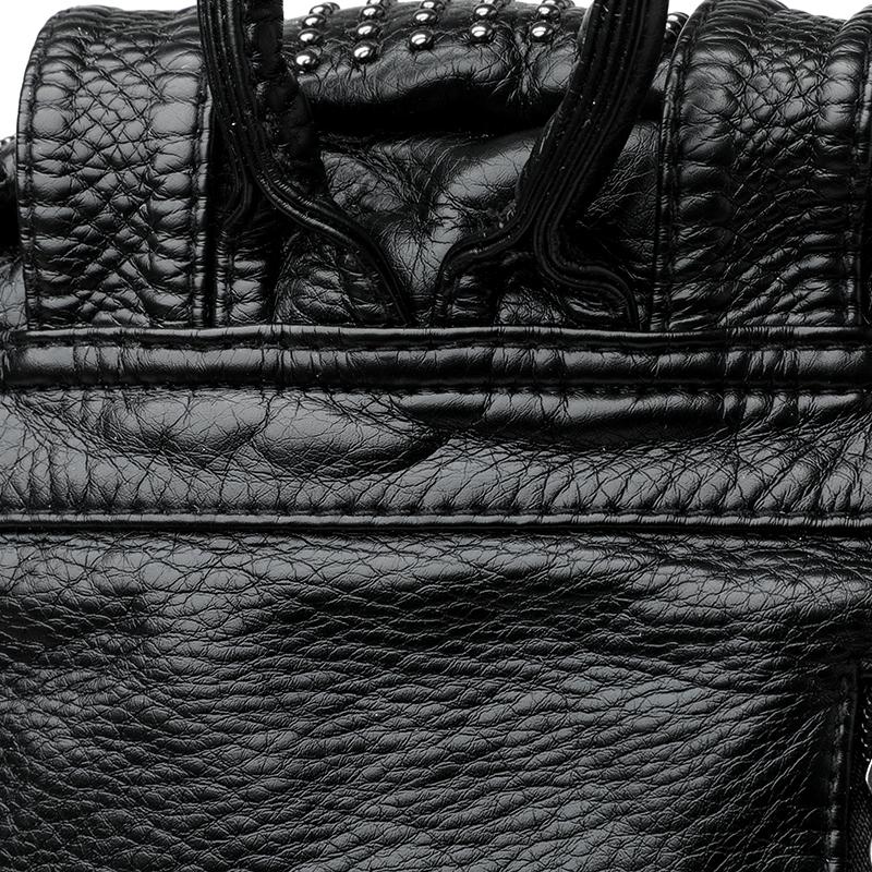 Рюкзак с заклепками Модный рюкзак в стиле панк для женщин Повседневный легкий рюкзак с деталями-шипами для ежедневных поездок, школы и путешествий