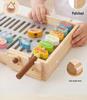 Children's Wooden Play BBQ Grill: Educational Role-Play & Hand-Eye Coordination Toy.