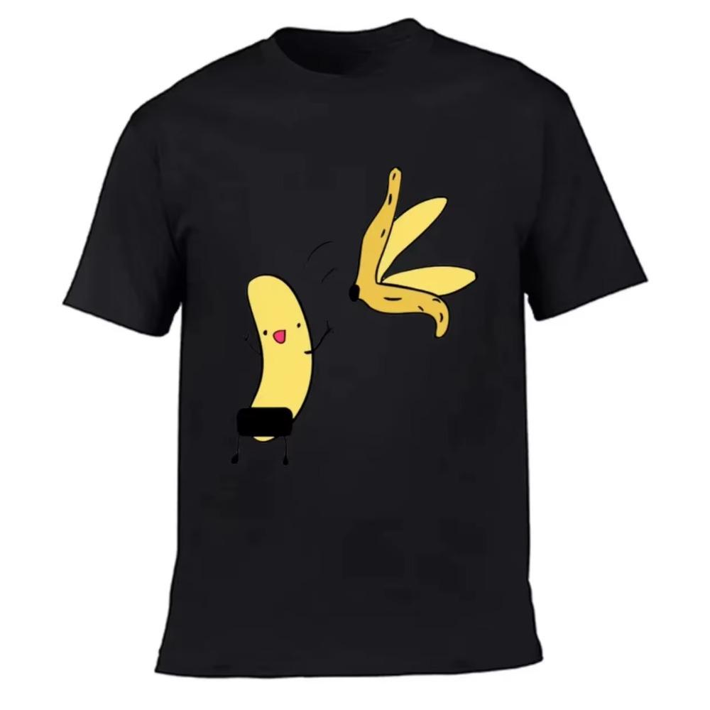 Мужская футболка с принтом забавного дизайна «Раздевающийся банан», летняя юмористическая футболка-шутка, хипстерская футболка, белые повседневные футболки, уличная одежда