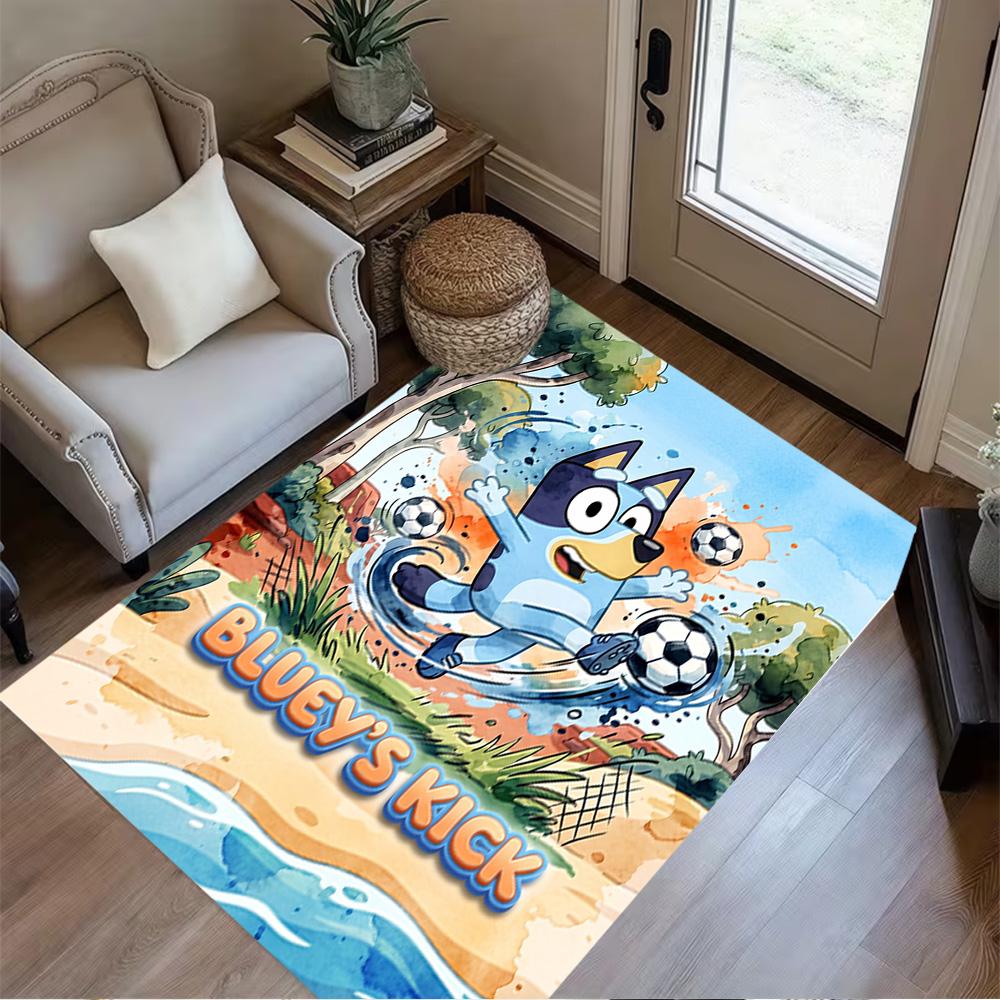 Christmas Football Celebration Customize Text Floor Rug Office Rug Perfect for Playrooms Bedrooms Decorate room Game Room Antislip Carpet