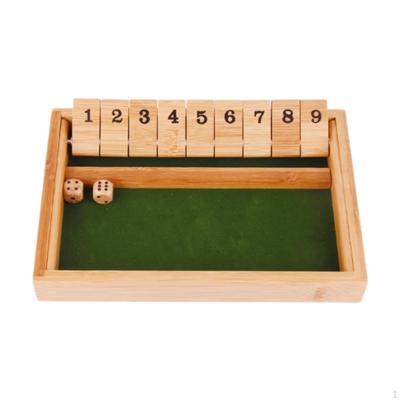 Интерактивная деревянная настольная игра Shut The Box для детей и взрослых с 9 числами